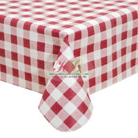 Couverture de table en PVC avec tissu de table à manger et de mariage non tissé Tartan Design nappe en vinyle plastique