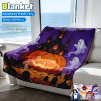 Couverture en flanelle personnalisée avec logo, prix d'usine OEM ODM, couverture en flanelle polaire à motif de dessin animé, couverture en peluche