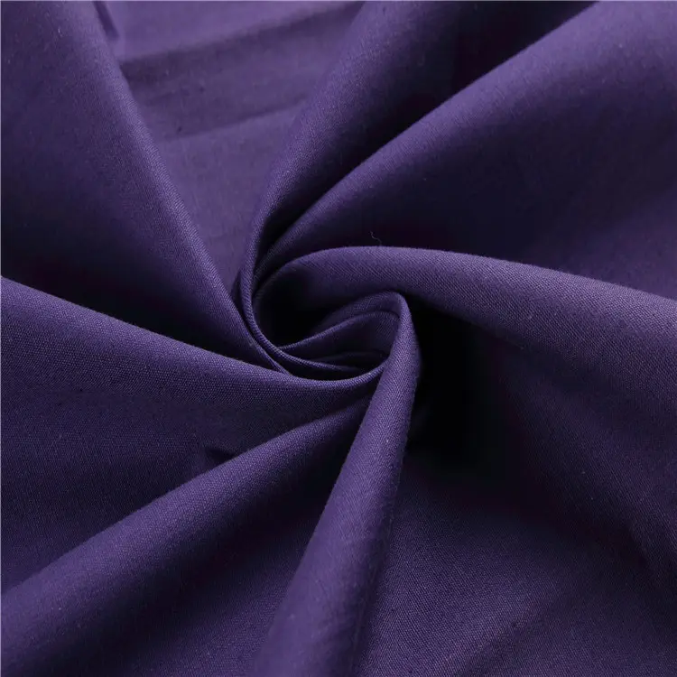 Tessuto in cotone tinta unita 40s popeline completo tessuto per camicia in puro colore