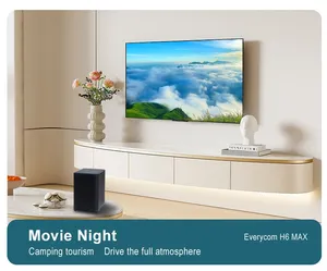 Everycom H6 맥스 풀 HD 안드로이드 12.0 1080P 스마트 LED 지원 4K 휴대용 자동 초점 홈 시네마 극장 프로젝터 4k