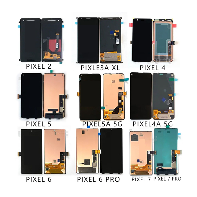 LCD Display Screen for Google Pixel 2 2XL 3 6 Pro 7 7 Pro Pantallas De Celular Original 3A 3A XL 4 4A 5G 5 5A 6 6A with Frame