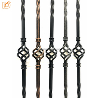 Vente en gros de design classique noir carré Balustre en fer forgé de 1/2 po pour escalier métallique, idéal pour la balustrade intérieure d'escalier ou de balcon