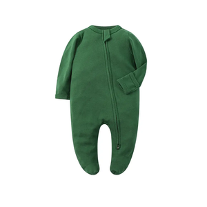 Pagliaccetto personalizzato per bambini e bambine Unisex in bambù con motivo solido - Product Image 4