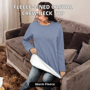 Sudadera Casual de Cuello Redondo con Forro Polar, Corta, Ecológica, Transpirable y Antiencogimiento para Invierno - Product Image 2