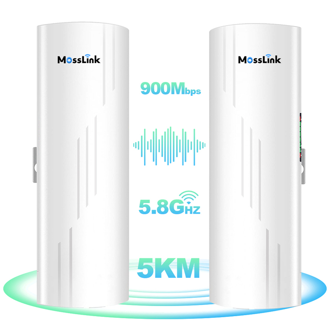 5.8GHz WiFi Access Point Bridge Supports POE 5km Long Range Wide Voltage CPE Outdoor Wireless Bridge-in Stock