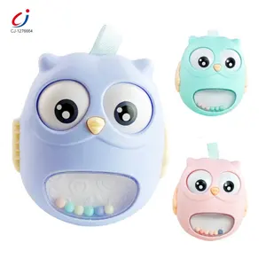 Chengji nouveau-né cadeaux infantile bébé sensoriel roly-poly jouet 6 à 12 mois développement hibou hochets bébé équilibre gobelet jouet