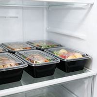 Boîte Bento Rectangulaire Anti-Fuite à Injection de 750 ml avec Couvercle Transparent pour la Livraison de Repas et les Magasins de Charcuterie (Vente en Gros)