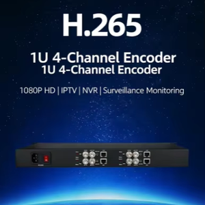 Encodeur vidéo SDI 1U 4 canaux Full HD H.265 SDI vers SRT RTMP RTSP UDP pour diffusion en direct - Product Image 1