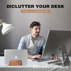 Wooden Laptop <b>Stand</b> Minimalist Design Desktop Organizer For Tablet <b>Pc</b> <b>Stands</b> - Product Image 3