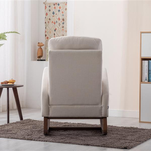 DB confortable fauteuil d'appoint de salon à bascule en cuir tufté meubles de bureau et de bar à domicile - Product Image 6