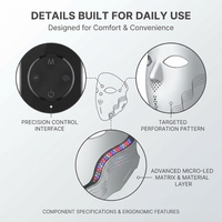 Système de luminothérapie faciale portable rechargeable avec LED infrarouges proches de 850 nm et 1072 nm
