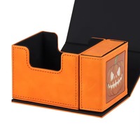 Boîte de rangement pour jeux de cartes en cuir PU, personnalisée, pour cartes anime, type Top Loader