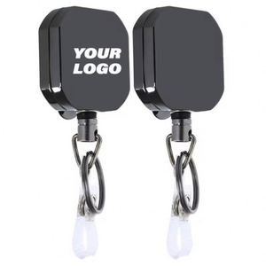 Portacredenciales Cuadrado de Estilo Vintage Resistente con Correa de PVC, Porta Tarjetas de Identificación de Plástico Duro, Regalos Promocionales Personalizados - Product Image 1