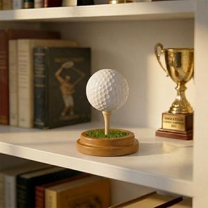 Support créatif en bois pour balles de golf, commerce électronique transfrontalier, décoration de bureau et de maison, base en bambou. - Product Image 5