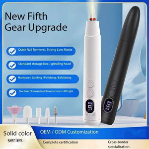 Lime à ongles électrique rechargeable 5 têtes, polissage gel, élimination des cuticules, portable, pratique, machine à manucure, outil pour les ongles - Product Image 2