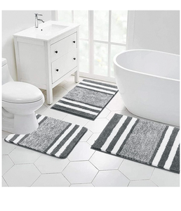 Alfombra de Baño de Lujo 100% Algodón, Alfombra de Baño de Felpa Gruesa, Alta Absorbencia, Estilo Hotel, Proveedor Mayorista - Product Image 1