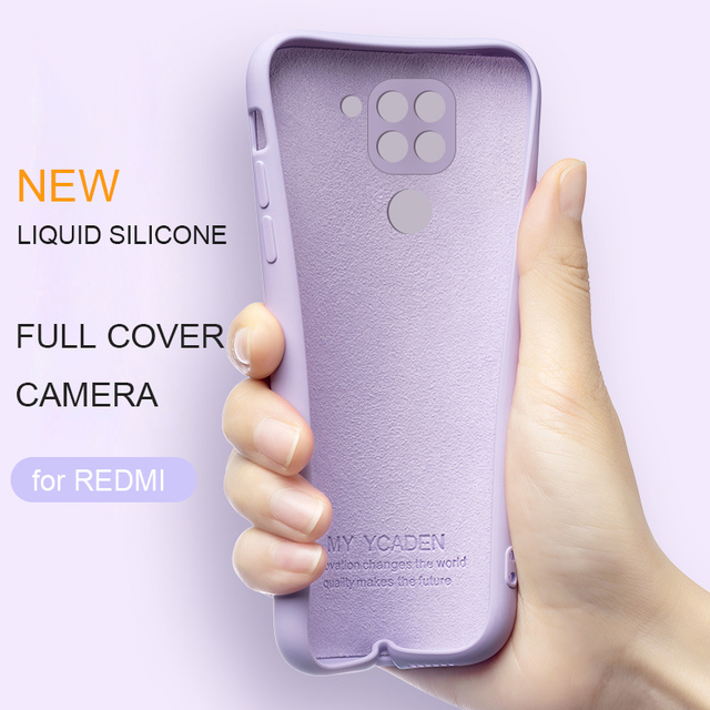 Full Cover Liquid Silicone Phone case for xiaomi Redmi Note 9S 9 Pro s Max 9T Original Soft Back Cover on Redmi Note9 Pro