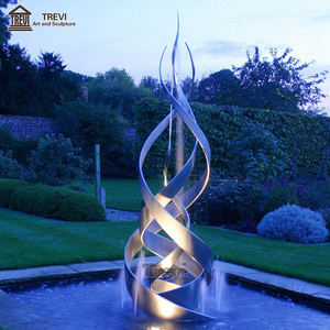 Fuente de Agua en Espiral de Acero Inoxidable de Diseño Moderno y Popular de <span class=keywords><strong>TREVI</strong></span> para la <span class=keywords><strong>Entrada</strong></span> Principal de la Villa - Product Image 3