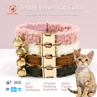 Collier pour chat en velours doux, réglable et personnalisé, avec clochette, pour chatons, pour un confort quotidien en intérieur