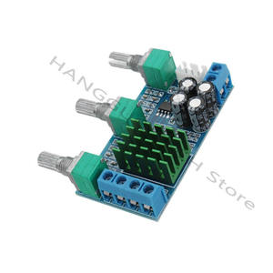 TPA3116D2 DC 12V 24V 80W x 2 ช่องสัญญาณคู่ ดิจิตอลออดิโอ TPA3116D2 บอร์ดปรับเสียงแหลมเบส พร้อมพรีแอมป์ในตัว XH-M567 - Product Image 5