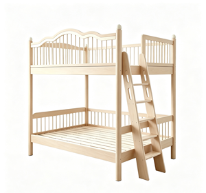 <span class=keywords><strong>Letto</strong></span> a due piani resistente con barriera di sicurezza anticaduta extra alta e scala esterna dritta - Product Image 1