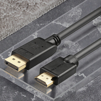 Kabel Konverter Dajiang Male-Male dengan Konduktor Tembaga Berlapis Timah 1080p 60Hz 3m/5m/10m Selubung PVC untuk PC HDTV Desktop Laptop