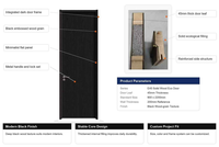 Porte intérieure TH50 en aluminium et bois, feuille de porte de 50 mm remplie de graphène, cadre en alliage d'aluminium, insonorisée pour chambre, appartement, villa