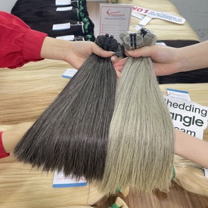 ผมแท้เวียดนาม เทนห์อัน T423 100% เวอร์จิ้น เรมี สีเทาธรรมชาติ ผมตรง สีอ่อนและสีเข้ม สำหรับต่อผม น้ำหนัก 100 กรัม พร้อมส่ง - Product Image 1