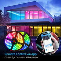 Kit de bandeaux LED RVB réglables flexibles, étanches IP65, 5m 10m, DC12V, 150 LED SMD5050, avec application Wifi et télécommande