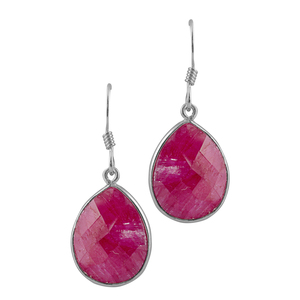 Elegante rubí natural de cuarzo Monalisa pendientes de gota clásicos hechos a mano par a precio al por mayor pendientes de mujer - Product Image 3