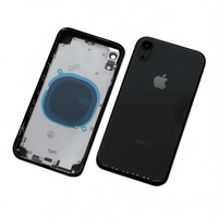 Coque de téléphone portable sans fil en PC noir uni pour XR, pièce de rechange sans support, sans artisanat spécial