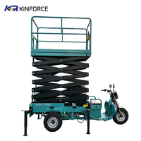 Plateforme élévatrice à ciseaux montée sur tricycle de qualité export, machine de travail aérien pour la cueillette agricole