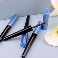 Tube vide personnalisé 2026 pour eye-liner, bleu, fin, long, en plastique, avec brosse, capacité 3 ml