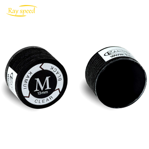 رِيسْبيد جاهز للشحن 14 ملم ملمس كاموي أسود مع رأس عصا بلياردو شفاف ملحقات عصا البلياردو - Product Image 3