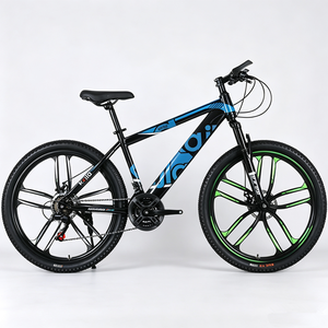 VTT pour adultes 24/26/27,5 pouces, 21 vitesses - Noir-bleu, Noir-rouge, pour hommes et femmes, avec cadre en acier haute teneur en carbone - Product Image 6
