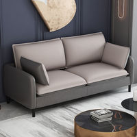 Canapé Sectionnel Rectangulaire Moderne en Tissu et Éponge, Contemporain, Simple, Double ou Trois Places, pour Maison, Bureau et Chambre