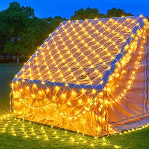 Senzhao-Filet lumineux LED pour décoration extérieure de vacances, éclairage de Noël pour arbre de ciel étoilé, éclairage de filet de pêche à LED pour pelouse - Product Image 3