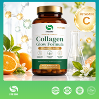 Capsules de collagène OEM ODM avec vitamine C, biotine, complément alimentaire pour la santé de la peau, des cheveux, des ongles et des articulations, 60 capsules