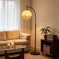 Lampadaire vintage en fer forgé style coucher de soleil pour salon, lampe d'ambiance LED décorative haut de gamme de style médiéval pour chambre à coucher