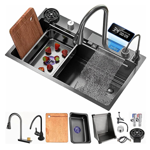 Saldatura fatta a mano a cascata per la casa <span class=keywords><strong>lavello</strong></span> da <span class=keywords><strong>cucina</strong></span> in acciaio inox rubinetto intelligente in alluminio <span class=keywords><strong>con</strong></span> rivestimento Nano 304 201 <span class=keywords><strong>lavello</strong></span> <span class=keywords><strong>lavello</strong></span> da <span class=keywords><strong>cucina</strong></span> - Product Image 5