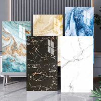 Panneau mural en feuille de marbre imperméable à haute brillance et résistant aux UV pour la décoration intérieure, chambre à coucher, salle à manger, revêtement mural