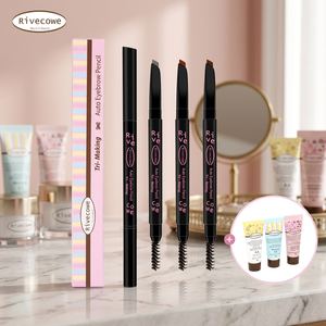Lápiz de Cejas Automático Rivecowe, Doble Punta, Suave, Resistente al Agua, con Cepillo, 0.3g, para Maquillaje de Ojos - Product Image 3