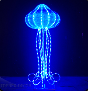 TOPREX 3D décoration <span class=keywords><strong>de</strong></span> Noël IP65 LED rue décorative extérieure étanche coloré coulant personnalisé méduse motif lumières - Product Image 3