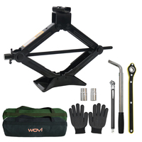 Kit de cric à ciseaux portable de haute qualité avec corps compact pour la réparation des pneus de voiture et les services d'urgence routière