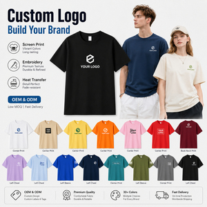 Camiseta Oversize Lisa con Logotipo Personalizado, Algodón Peinado de Alto Gramaje, Ropa para Hombre, Streetwear, Servicio de Impresión Gráfica, Proveedor Líder - Product Image 2