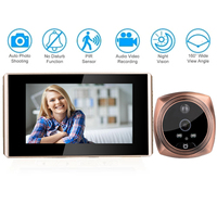 2026 Caméra vidéo numérique de visiophone avec détection de mouvement, écran 4,3 pouces, sonnette numérique, enregistrement vocal et sécurité