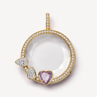 Collana con Ciondolo a Forma di Cuore Apribile, Design Traforato, Placcata in Oro, Impermeabile, Stile Retrò, Personalizzabile, Design Buddista