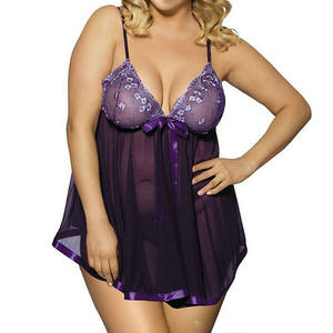 Lencería Babydoll de Encaje de Tallas Grandes de Fabricación Directa para Mujeres <span class=keywords><strong>Maduras</strong></span> - Product Image 5