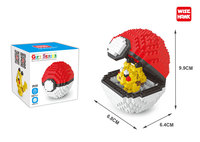 Meilleures Ventes 20 Différentes Boules Pokémon Briques Nano en Plastique Micro-Blocs à Emboîter Blocs de Construction 3D pour Enfants