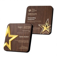Médailles personnalisées en forme d'étoile à cinq branches, plaques de récompense haut de gamme sous licence, plaques d'honneur avec impression UV feuille d'or, porte-certificats, trophées